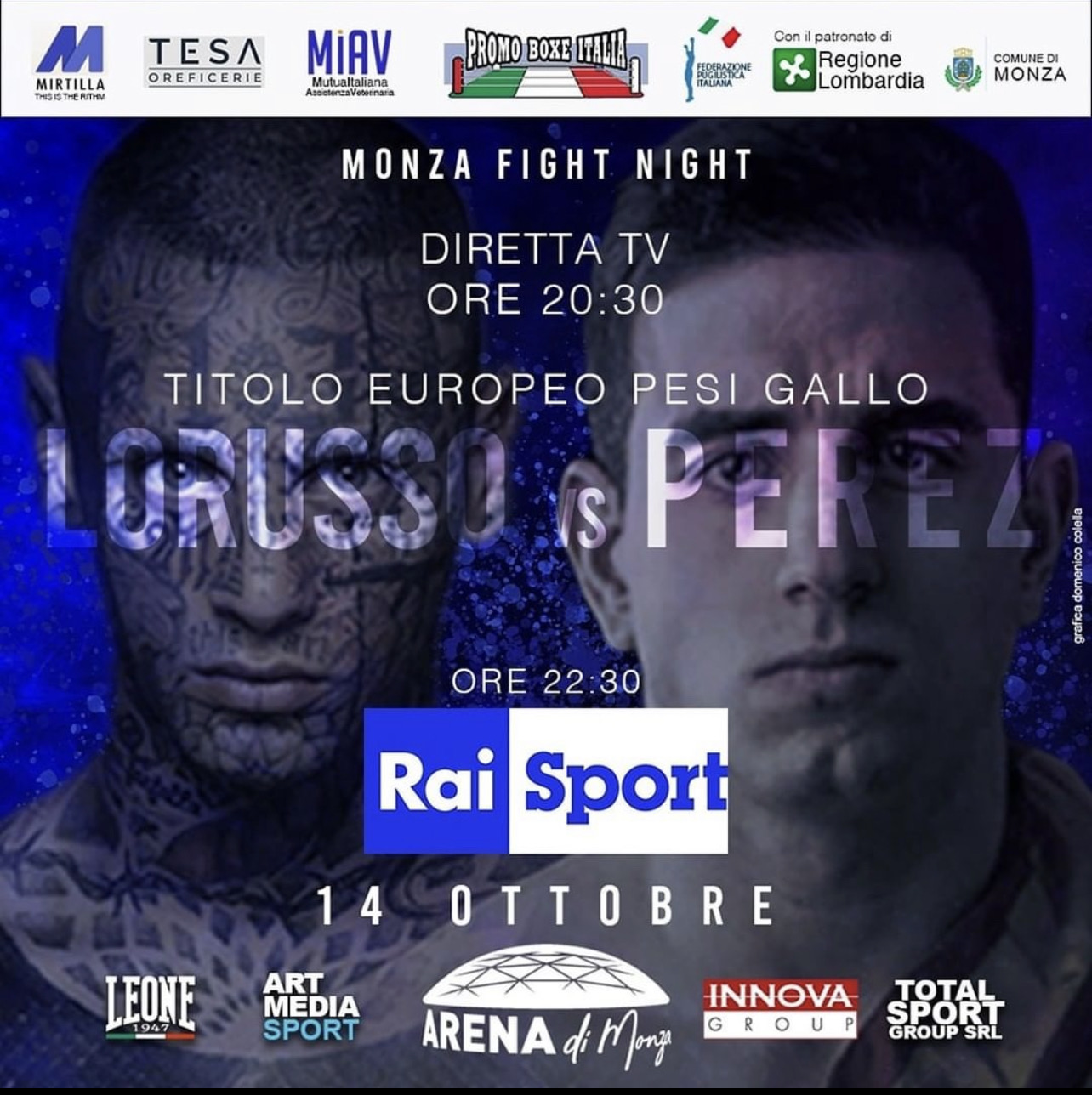 4 Giorni alla Monza Boxing Night targata Promo Boxe Italia - Diretta Rai Sport H 22