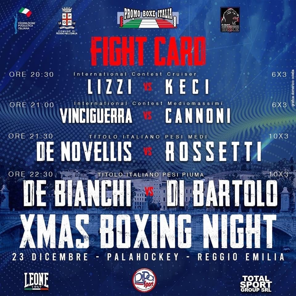 7 giorni al grande evento Promo Boxe Italia di Reggio Emilia con due Titoli Italiani in programma 