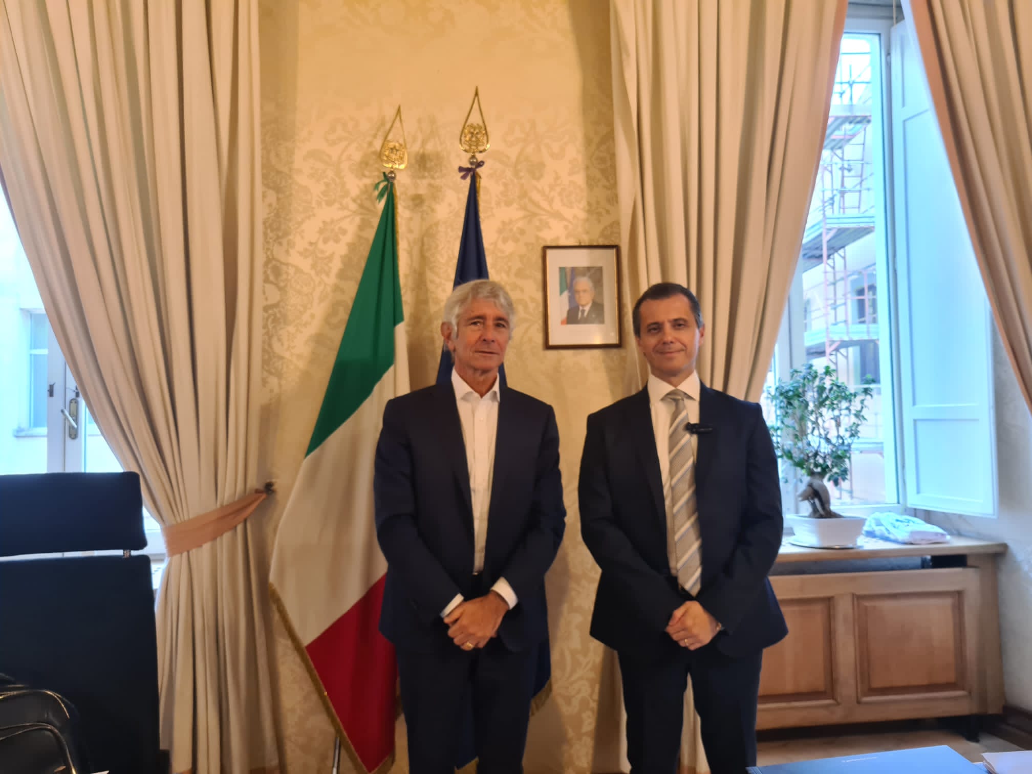 Il Presidente FPI Flavio D'Ambrosi incontra il Ministo dello Sport Andrea Abodi