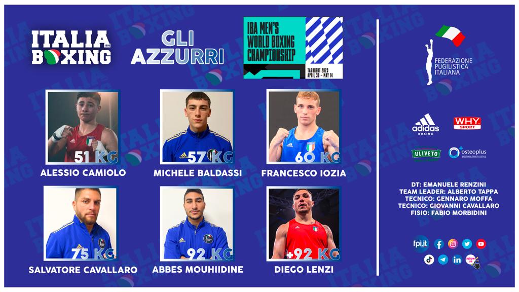 Mondiali Elite Maschili Tashkent (UZB) 2023 - 6 gli Azzurri in gara