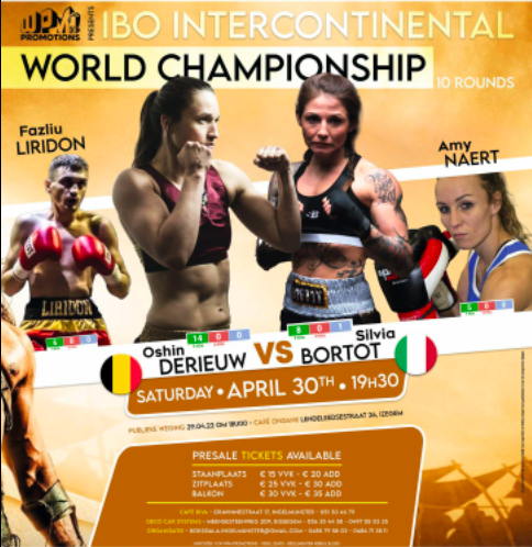 Il 30 aprile in Belgio Bortot vs Derieuw per l'Intercontinentale IBO Superleggeri 