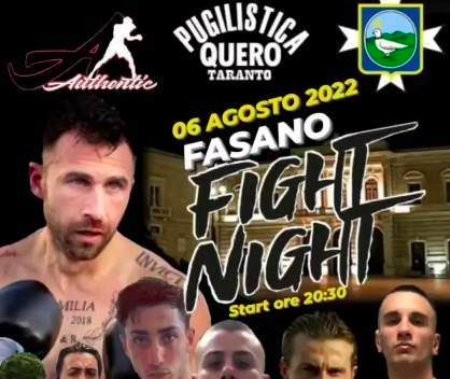 “Fasano fight night”: la boxe arriva in Valle d’Itria.