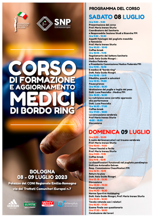 Corso Formazione e Agg. Medici di Bordo Ring 8-9 Luglio p.v. a Bologna 