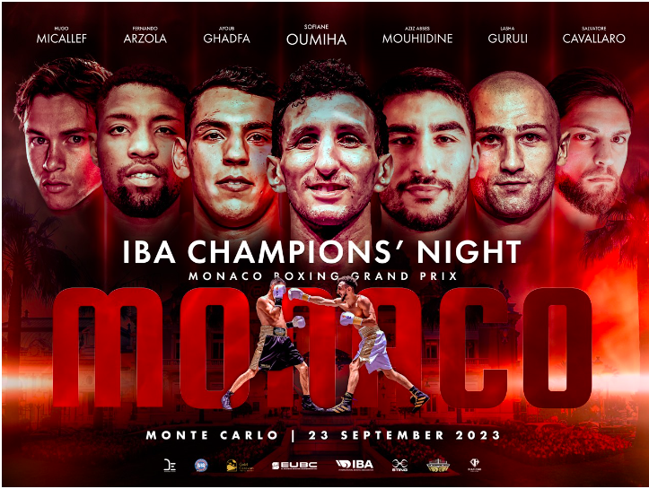 IBA Champions' NIGHT: il prossimo 23 settembre a Montecarlo protagonisti anche Abbes Mouhiidine e Salvatore Cavallaro 