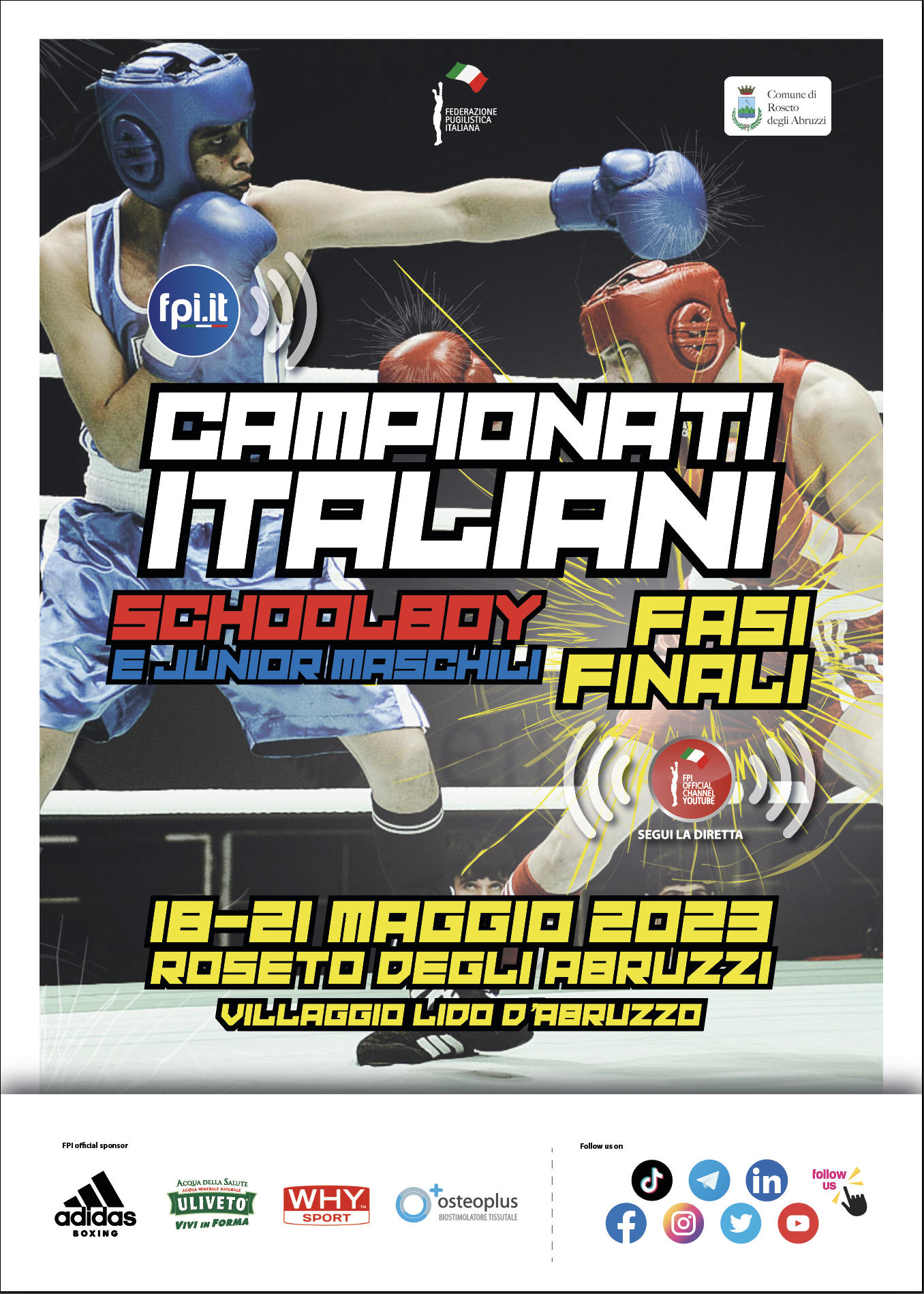 Campionati Italiani Schoolboy/Junior 2023 - Roseto degli Abruzzi 18-21 Maggio: LA LOCANDINA UFFICIALE 