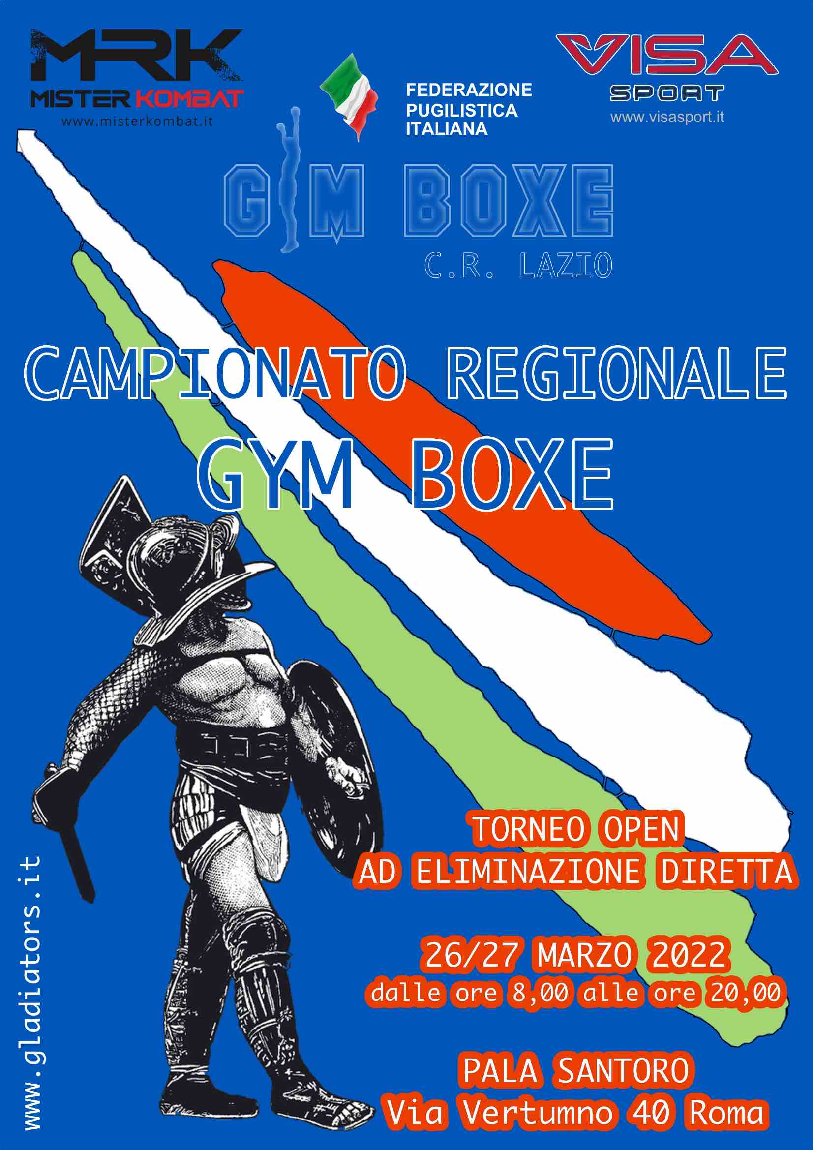 26-27 Marzo pv a Roma il Campionato Regionale C.R. Lazio - Gym Boxe
