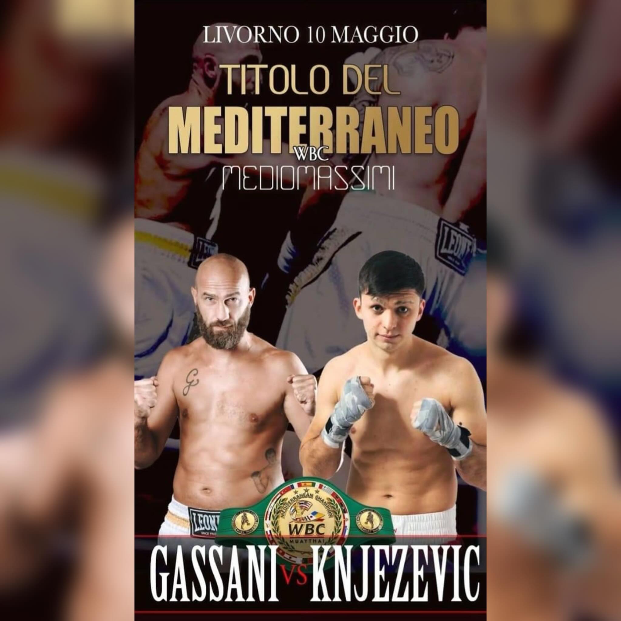  Titolo mediterraneo Mediomassimi WBC: Il 10 Maggio a Livorno Gassani vs Knjezevic 