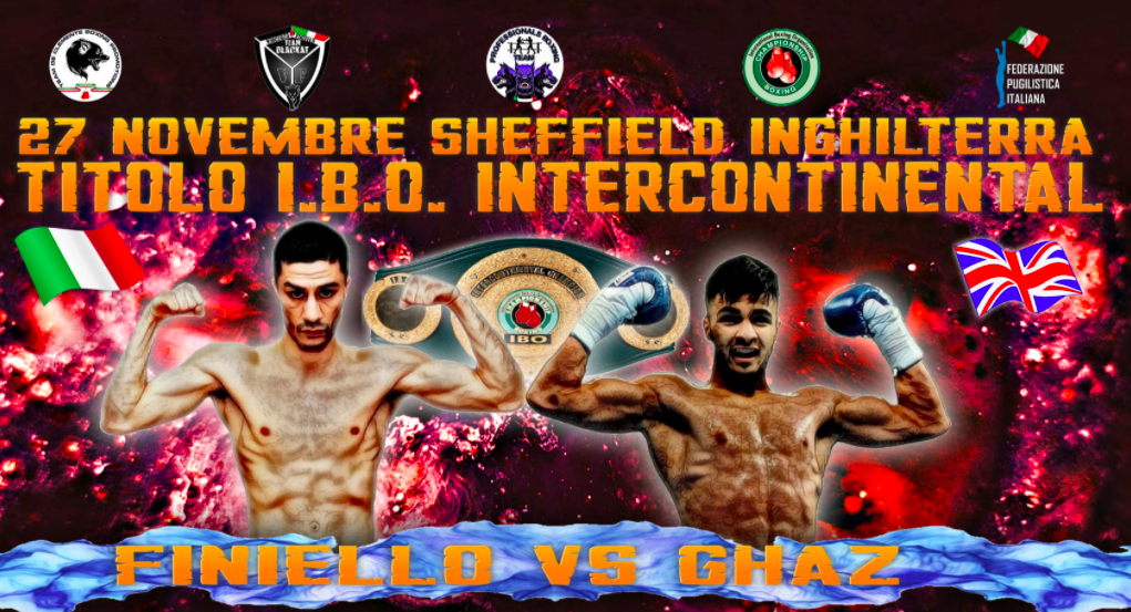 Il 27 Novembre a Sheffield Finiello vs Ghaz per il titolo IBO Intercontinentale Leggeri 