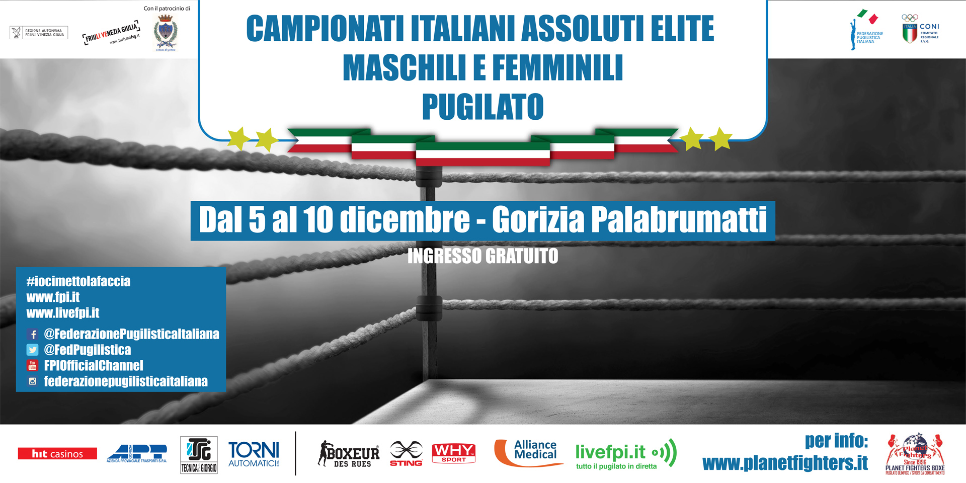 Assoluti M/F 2017 Gorizia 5-10 Dicembre: La cartella Stampa Ufficiale #Assoluti2017