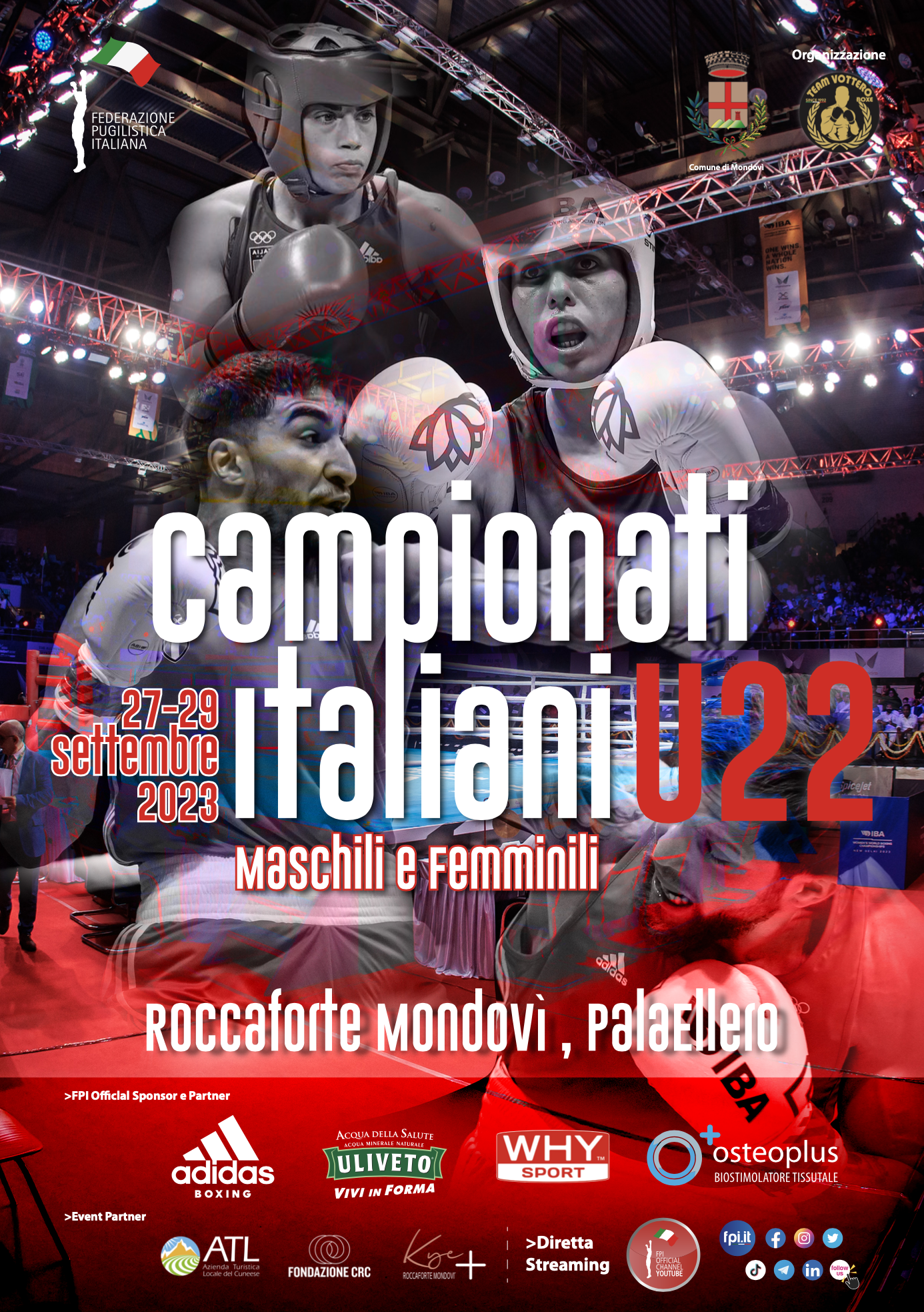 Campionati Italiani M/F Under22 Roccaforte Mondovi 2023 - Locandina ufficiale 