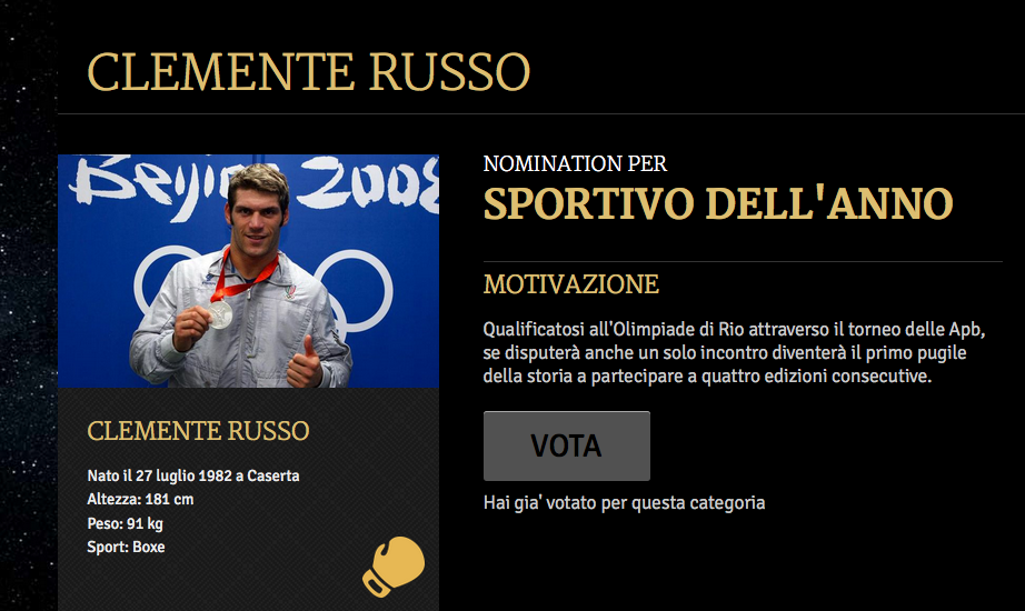 Gazzetta Sport Awards 2015 Russo candidato come Sportivo dell'Anno, De Donato come Gentleman 2015 #GazzettaSportsAwards
