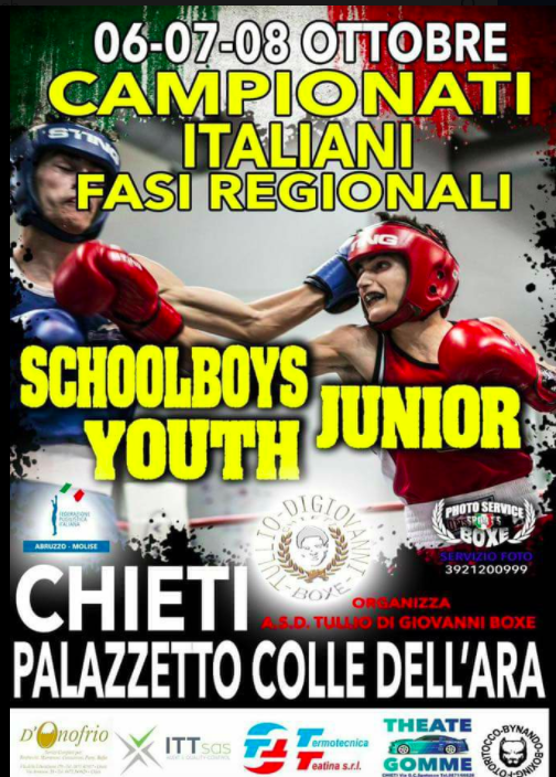 A Chieti le Fasi Regionali del CR FPI Abruzzo-Molise dei Campionati SchoolBoy-Junior-Youth