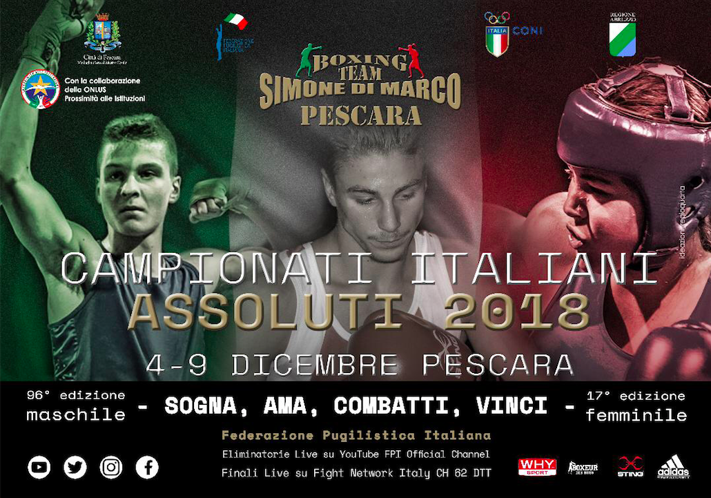 Campionati Italiani Assoluti Pescara 2018 - PROGRAMMA GIORNATE DI GARA E INFO LIVESTREAMING 