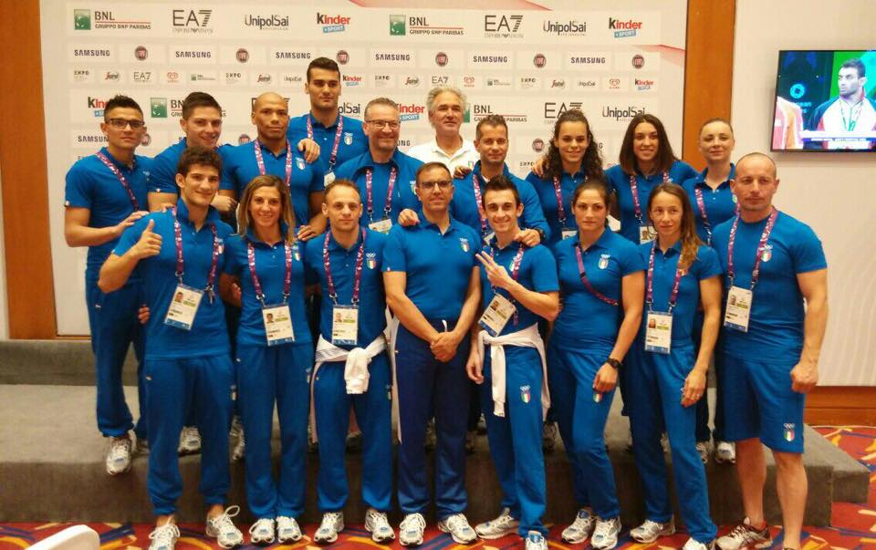 #ItaBoxing #noisiamoenergia #Baku2015 - Oggi nessun Azzurro in gara nella Boxe, Visita a Casa Italia per L'Italia Boxing Team 