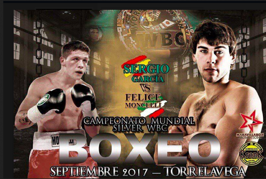 Il 22 Settembre a Torrelavega Moncelli contro Garcia per il Titolo Mondiale WBC Silver Welter