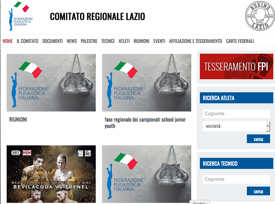 Online il nuovo sito del CR FPI Lazio