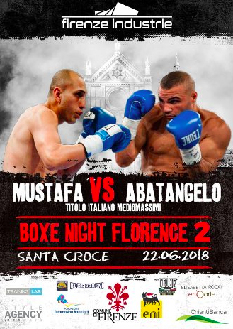 Il 22 giungo a Firenze Mustafa vs Abatangelo per il Titolo Italiano Mediomassimi #ProBoxing