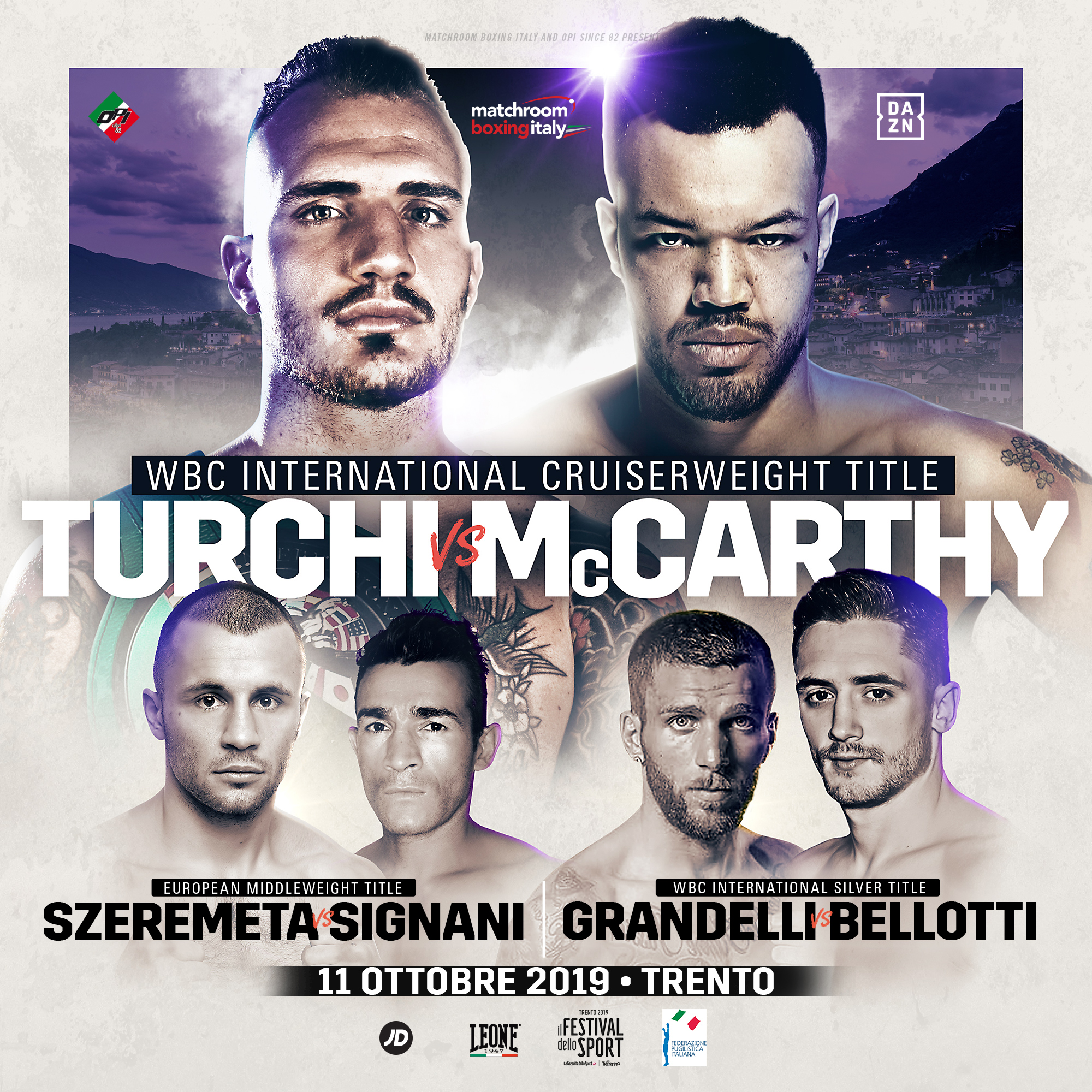Fabio Turchi e Tommy McCarthy si scontrano a Trento: 11 Ottobre DIRETTA DAZN 