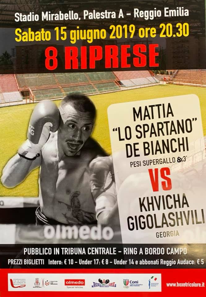 Sabato 15 Giugno a Reggio Emilia Grande Riunione di boxe 