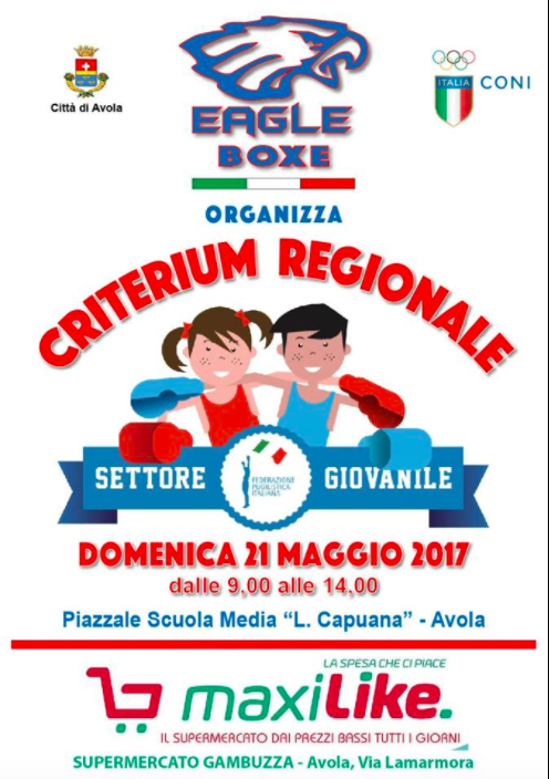 Il 21 Maggio ad Avola Criterium del CR FPI Sicilia #GiovanileFPI