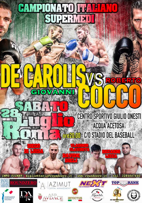 Una settimana alla Sfida DeCarolis vs Cocco per il Titolo Italiano Supermedi - INFOTICKET #ProBoxing