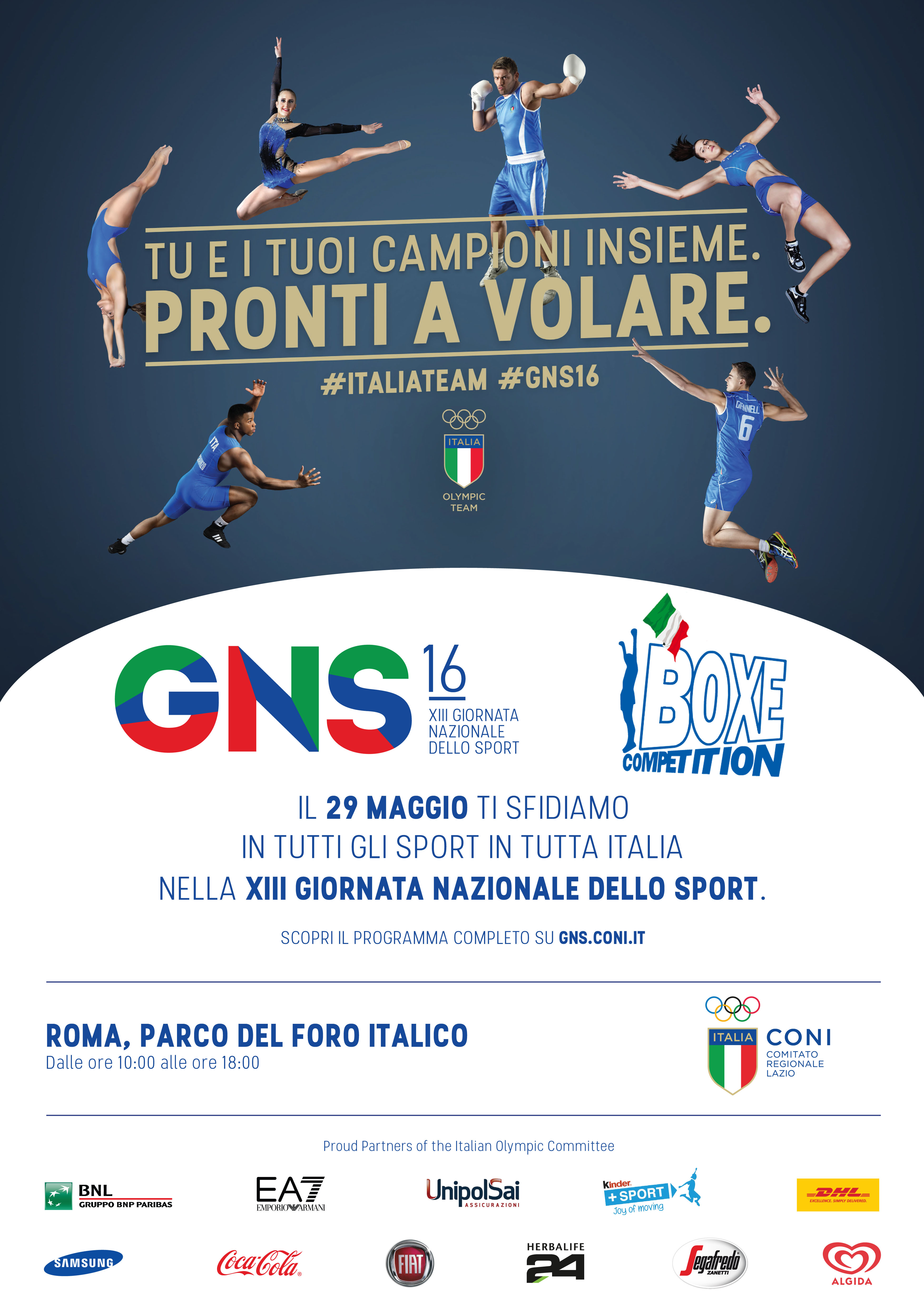 Il 29 Maggio a Roma Area Gym Boxe alla XIII Giornata dello Sport CONI #GymBoxe 