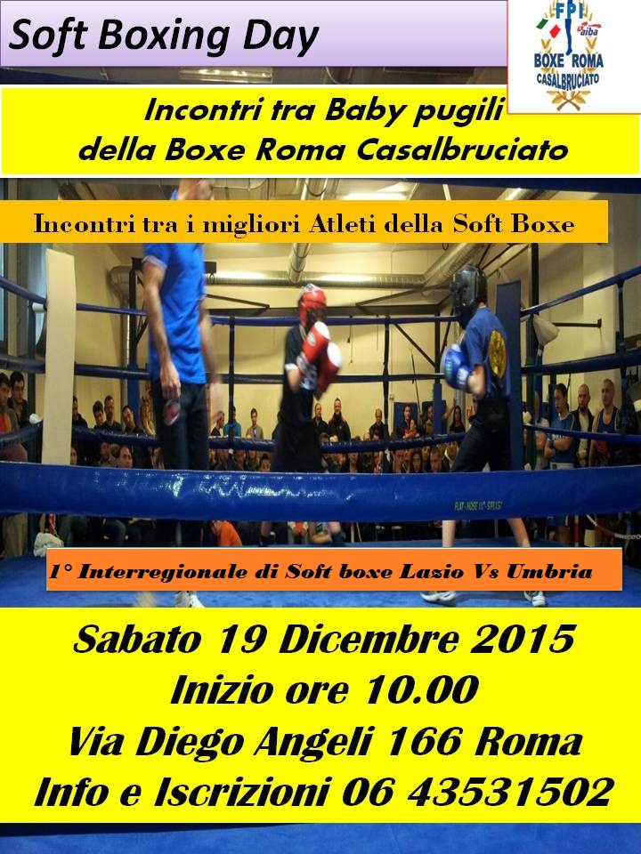 Il 19 Dicembre pv a Roma il primo Torneo Interregionale di Soft Boxe Lazio vs Umbria #PrePugilistica #GymBoxe