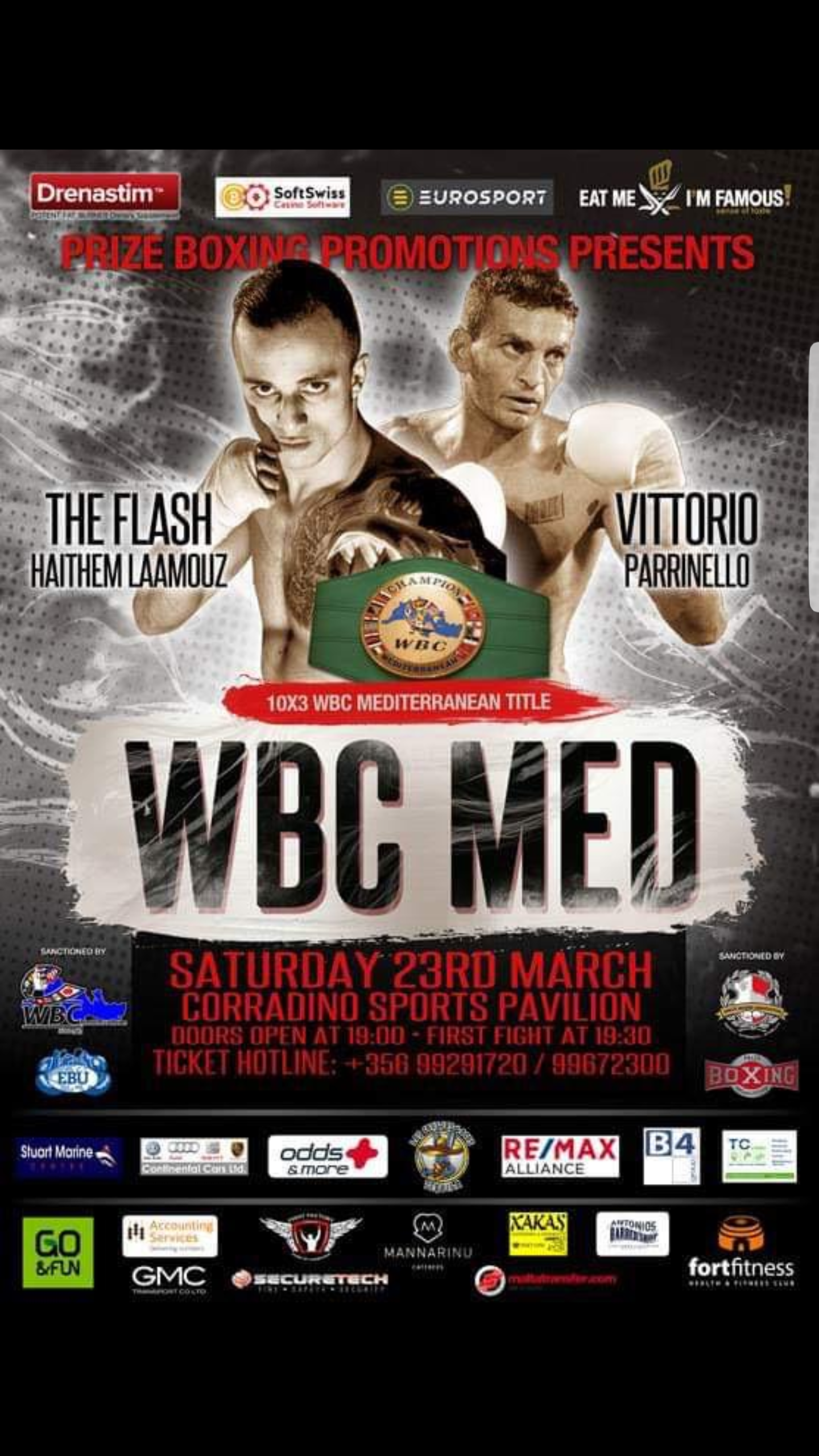 Il 23 marzo a Malta Parrinello vs Laamouz per il titolo WBC Mediterraneo Superpiuma #ProBoxing