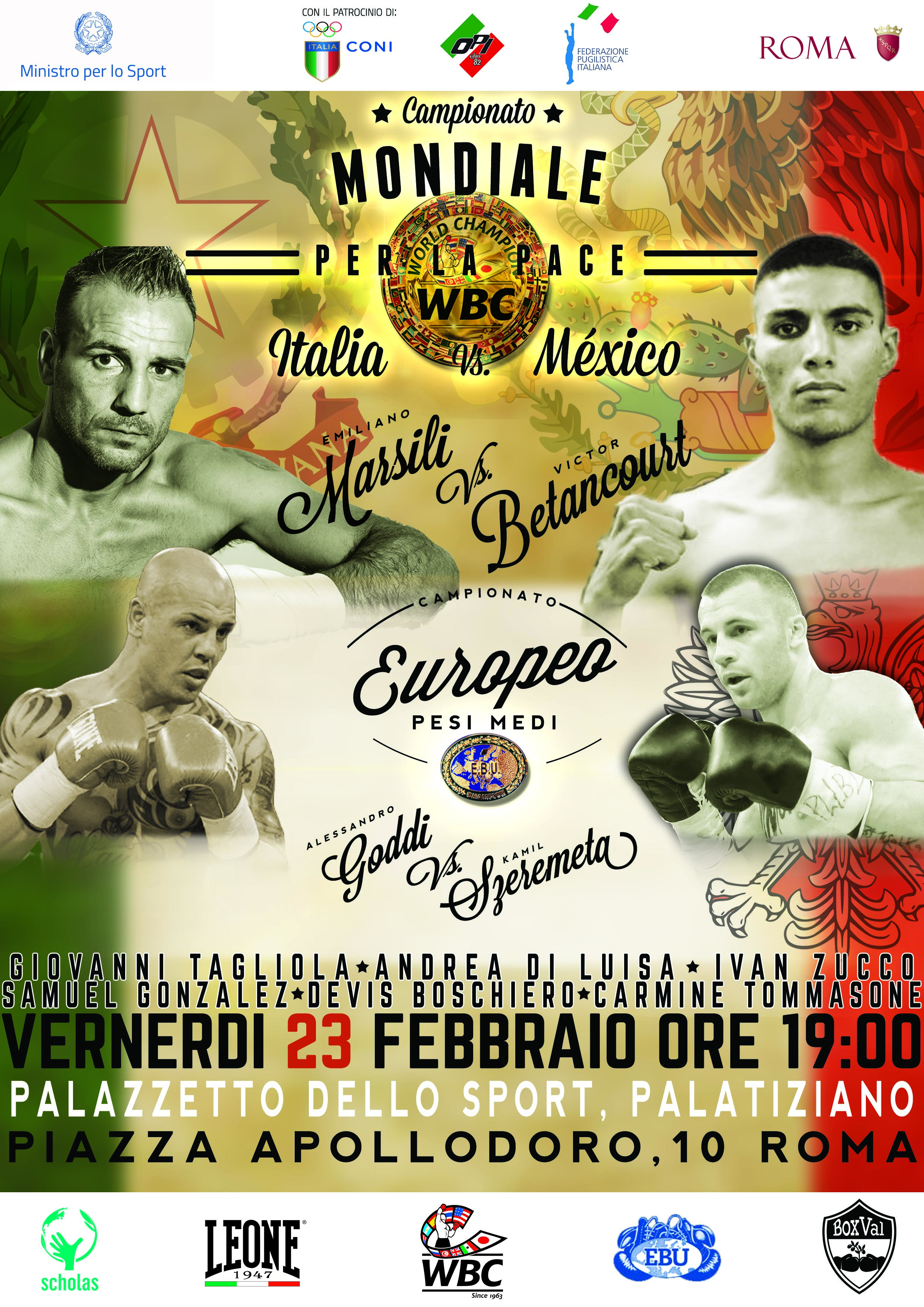 Campionato mondiale per la pace WBC Salirà sul ring anche Carmine Tommasone, RICCO SOTTOCLOU