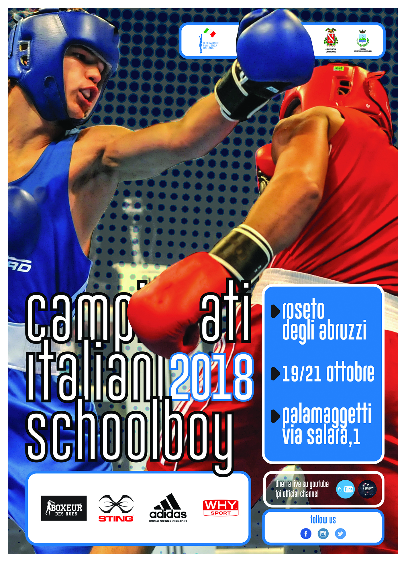 Campionati Italiani Schoolboy 2018 Roseto degli Abruzzi 19-21 Ottobre: 119 i Boxer in Gara #SchoolBoy18