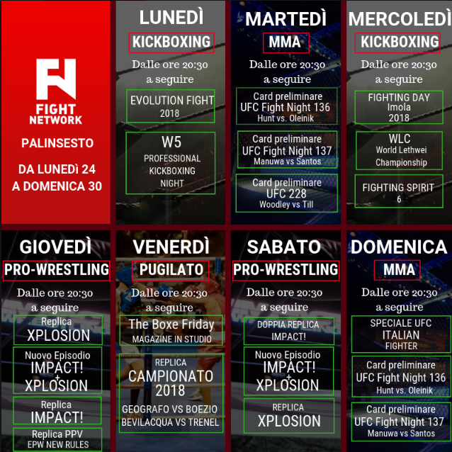 Stasera su Fight Network: H 20.30 The Boxe Friday con Emiliano Marsili a seguire Replica Riunione del 22/9 al Foro Italico 