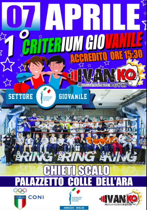 Il 7 Aprile a Chieti Scalo avrà luogo il 1° Criterium Abruzzo Molise #GiovanileFPI