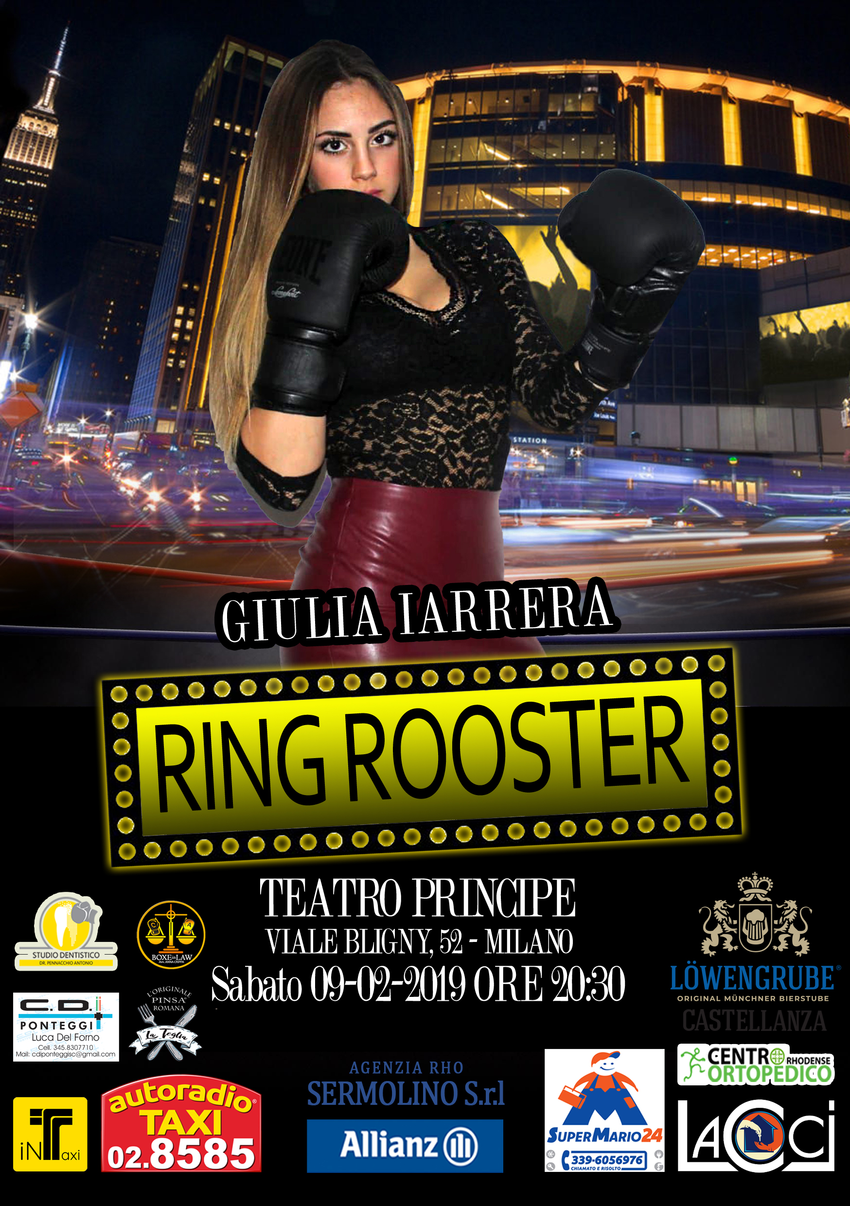 La bellezza della boxe femminile a Ring Rooster! - Milano 9 Febbraio 2019