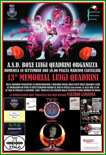 Castelliri –  13° Memorial  Luigi Quadrini  -  domenica 18 .09.2016 