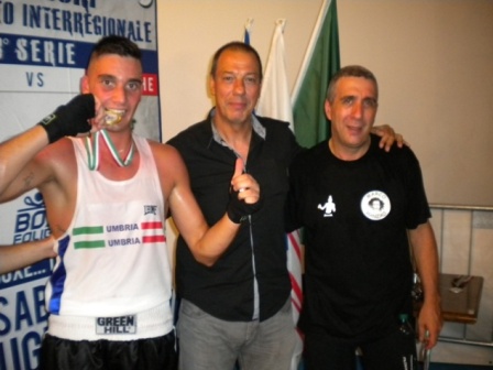 Segoloni con il maestro Appolloni e Claudio De Camillis