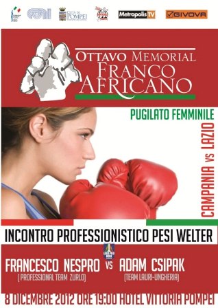 Sabato prossimo un Memorial Franco Africano da incorniciare