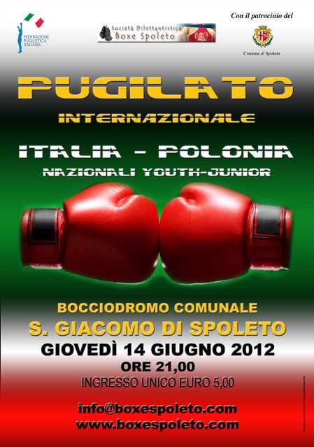 IBT Nazionale Youth-Junior: Dual Match Italia vs Polonia a Spoleto -  Programma del 14/06/2012