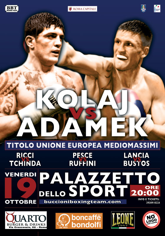 Titolo UE MedioMassimi: il 19 ottobre sfida tra il Campione Kolaj e Adamek (2)