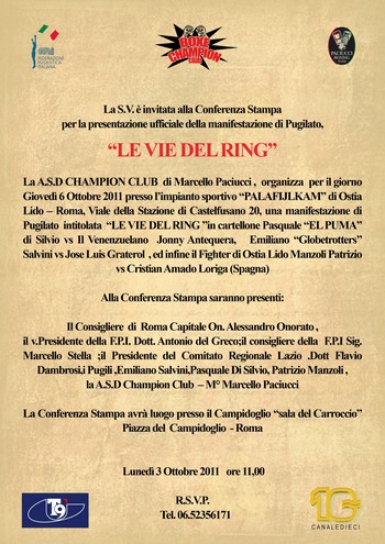 Conferenza Stampa - Le Vie del Ring