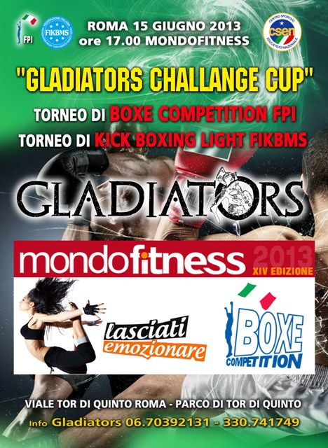 Boxe Competition - il 15 Giugno a Mondofitness il Torneo "Gladiatos Challenger Cup"