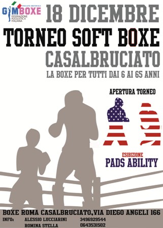 18 DICEMBRE TORNEO DI SOFT BOXE NELLA STORICA PALESTRA CASALBRUCIATO