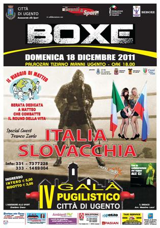 DOMANI IV GALÀ PUGILISTICO-CITTÀ DI UGENTO