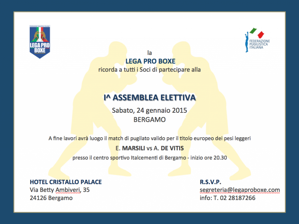 Assemblea Elettiva Pro Boxe