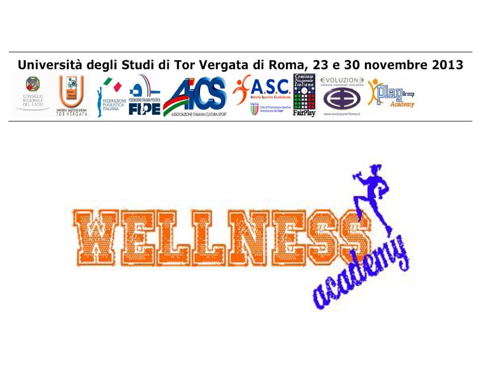 Il 23 novembre a Roma parte la Wellness Academy, la FPI tra gli enti patrocinanti
