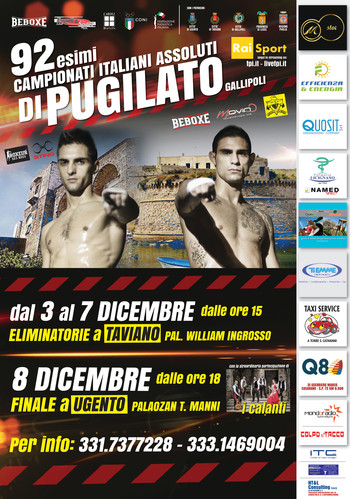 14 XCII Italian Elite Boxing Championships Poster