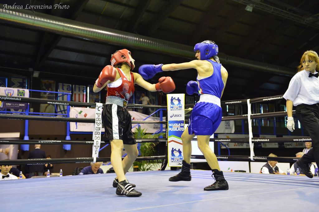 27 Pugilato Quarti di finale-Meazzi Cristina red CUS Torino VS Grubbisich Francesca Blue CUS Roma Trastevere-16 Maggio-Palabadminton