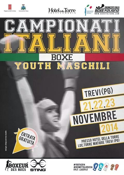 #Youth2014 - A Trevi (PG) dal 21 al 23 novembre le finali nazionali dei Campionati Youth di Pugilato 