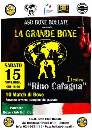 Primo Trofeo "Rino Cafagna" sabato a  Bollate