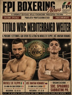 WBC Mediterraneo Welter: De Filippo vs Hernandez