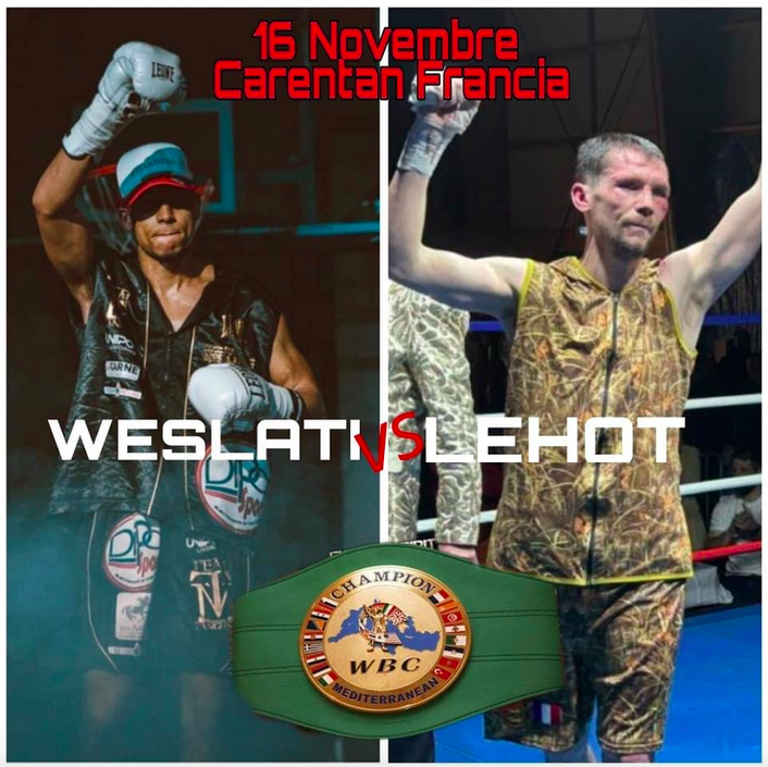 WBC MEDITERRANEO PESI PIUMA: il 16 Novembre in Francia Weslati vs Lehot 